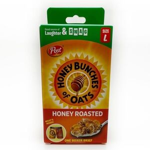 Post Honey Bunches of Oats Cereal Boxer Briefs Mens Large Underwear Novelty Gift